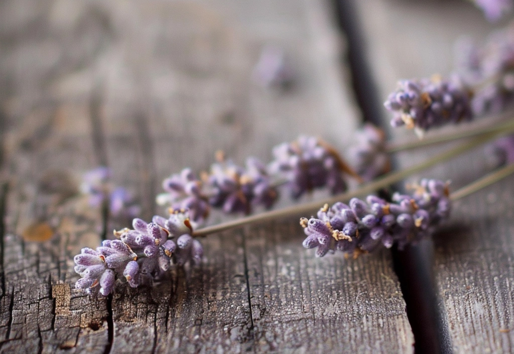 lavender on wood